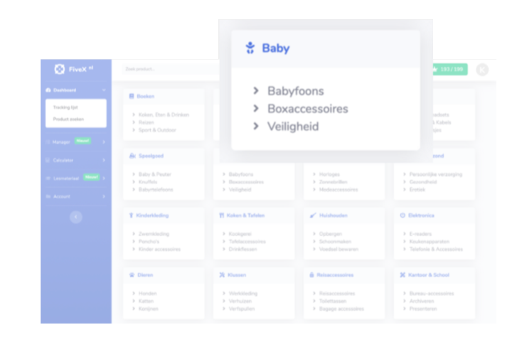Bekijk per categorie welke producten het beste verkopen!